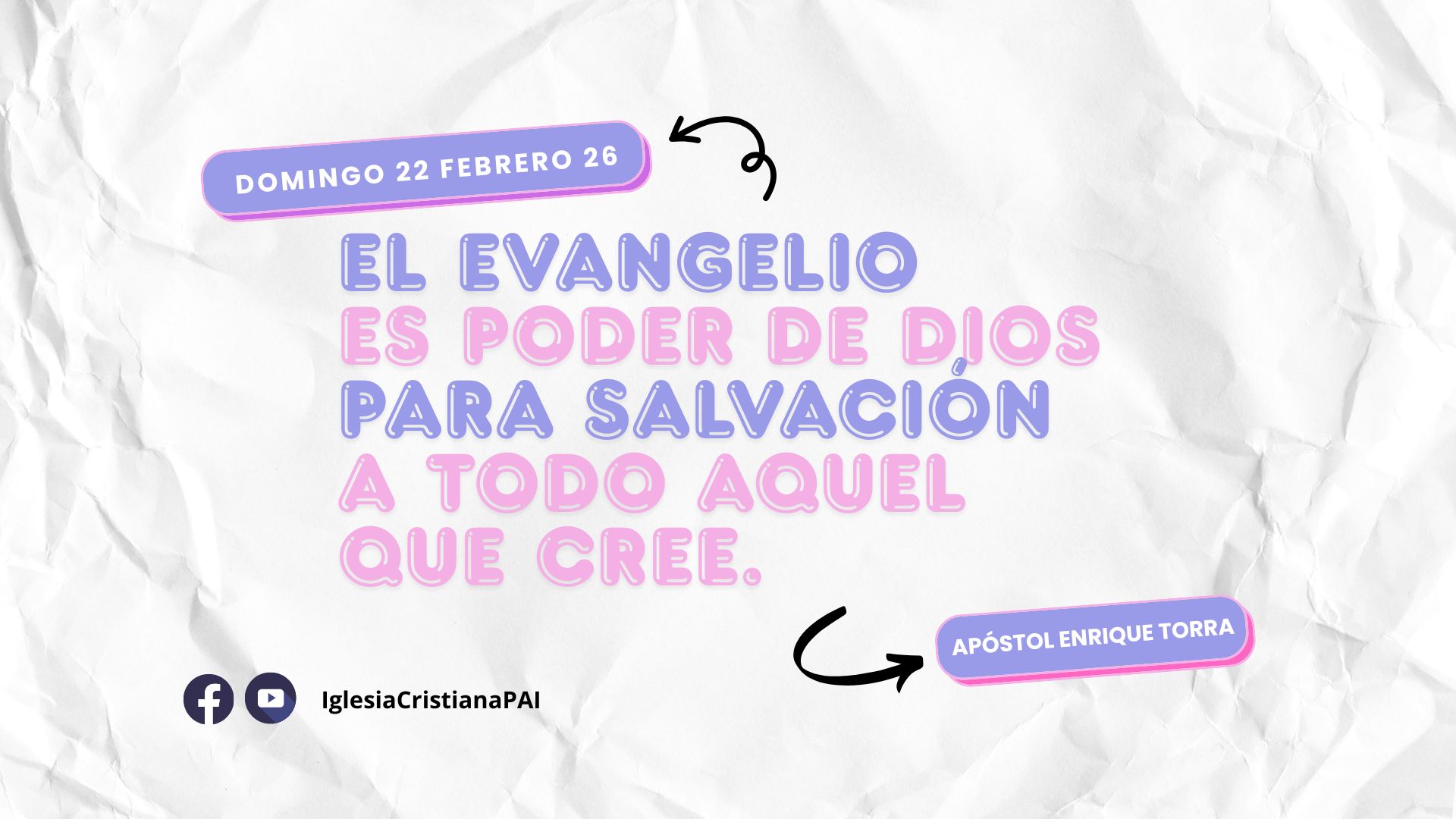 EL EVANGELIO ES PODER DE DIOS PARA SALVACIÓN A TODO